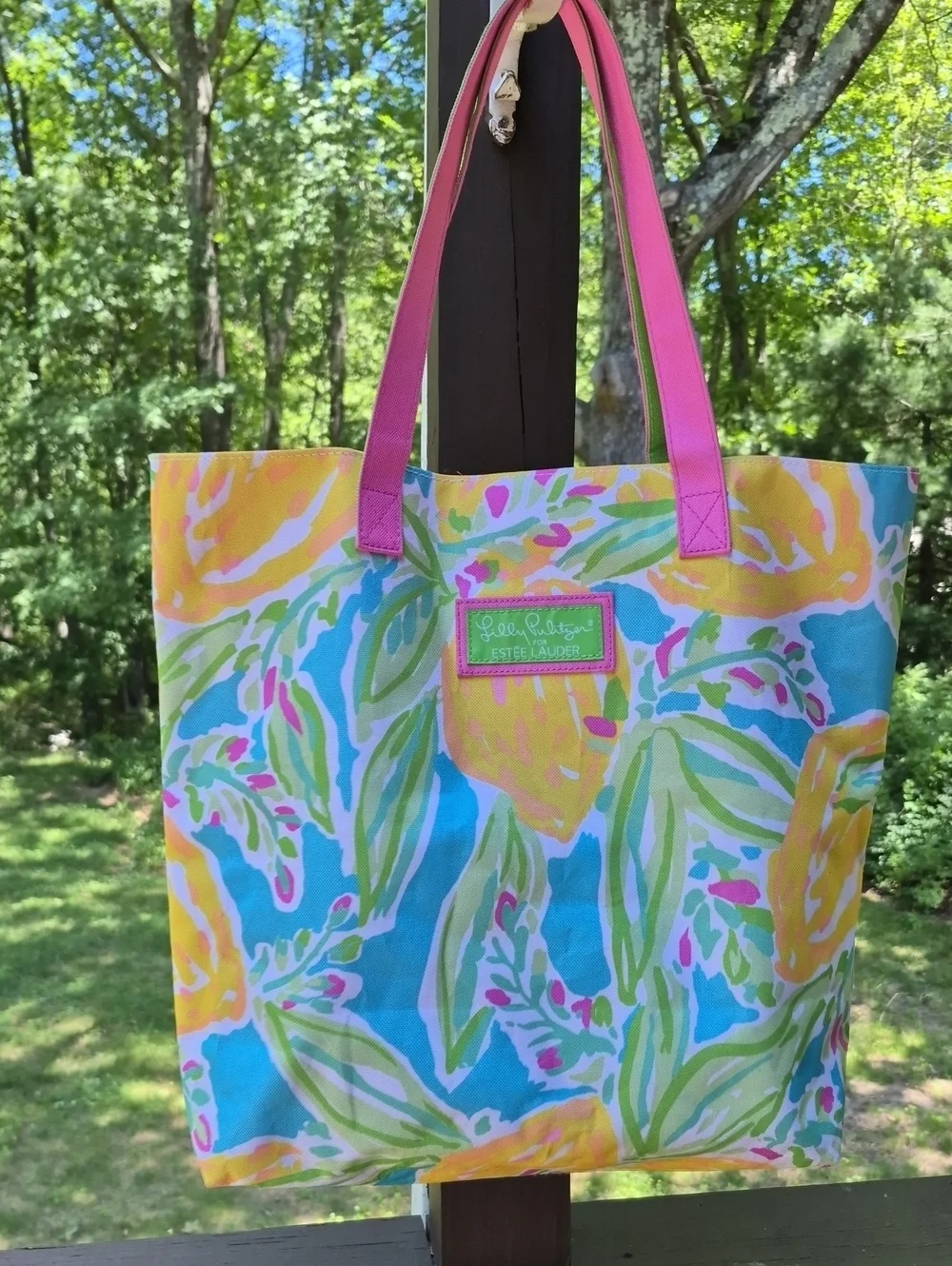 Lilly & Pulitzer Floral Pastels Tote Bag For Estee Lauder